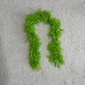 Bright Green Feather Boa Scarf